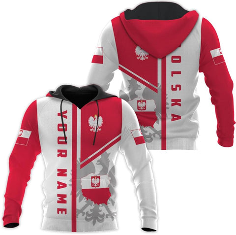 Vybonz Personalized Poland Hoodie Women & Men 3D, Poland Pride Shirt Polish Eagle
