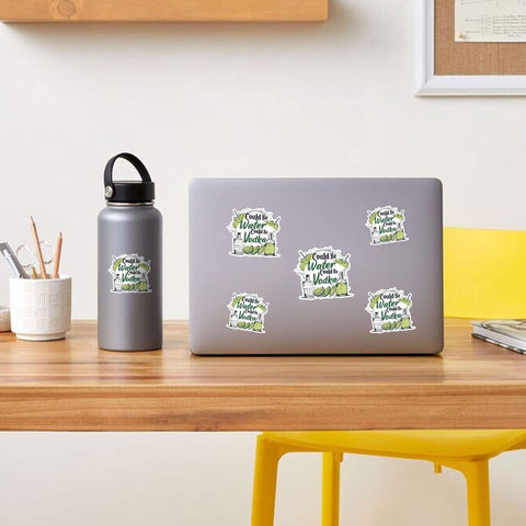 3Pcs Could Be Water Could Be Vodka Sticker Probably Vodka Stickers Might Be Water Might Be Vodka Sticker Not Vodka Gift Might Be Vodka Water Bottle Decal for Laptop Bottle Phone Car Hard Hat 3"x3"