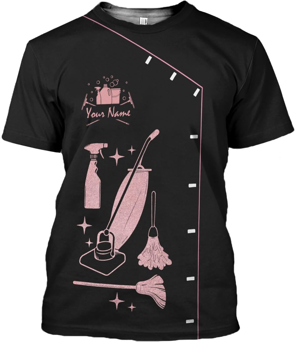 Personalized Housekeeping Shirt 3D All Print Cleaning Service Tshirt Gifts for Housekeeper, House Cleaning Uniforms for Women