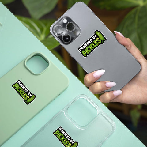 3 Pcs Powered by Pickles Sticker Gift Dill with It Sticker Funny Pickles Powered by Pickle Stickers Pickle Lover Sticker I Love Pickles Sticker for Laptop Bottle Phone Car Helmet Sticker 3"