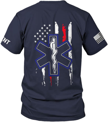 Vybonz Personalized EMS EMT Student Paramedic T-Shirt 3D Emergency Medical Technician Shirt, Custom Name Dept Tshirt Gift