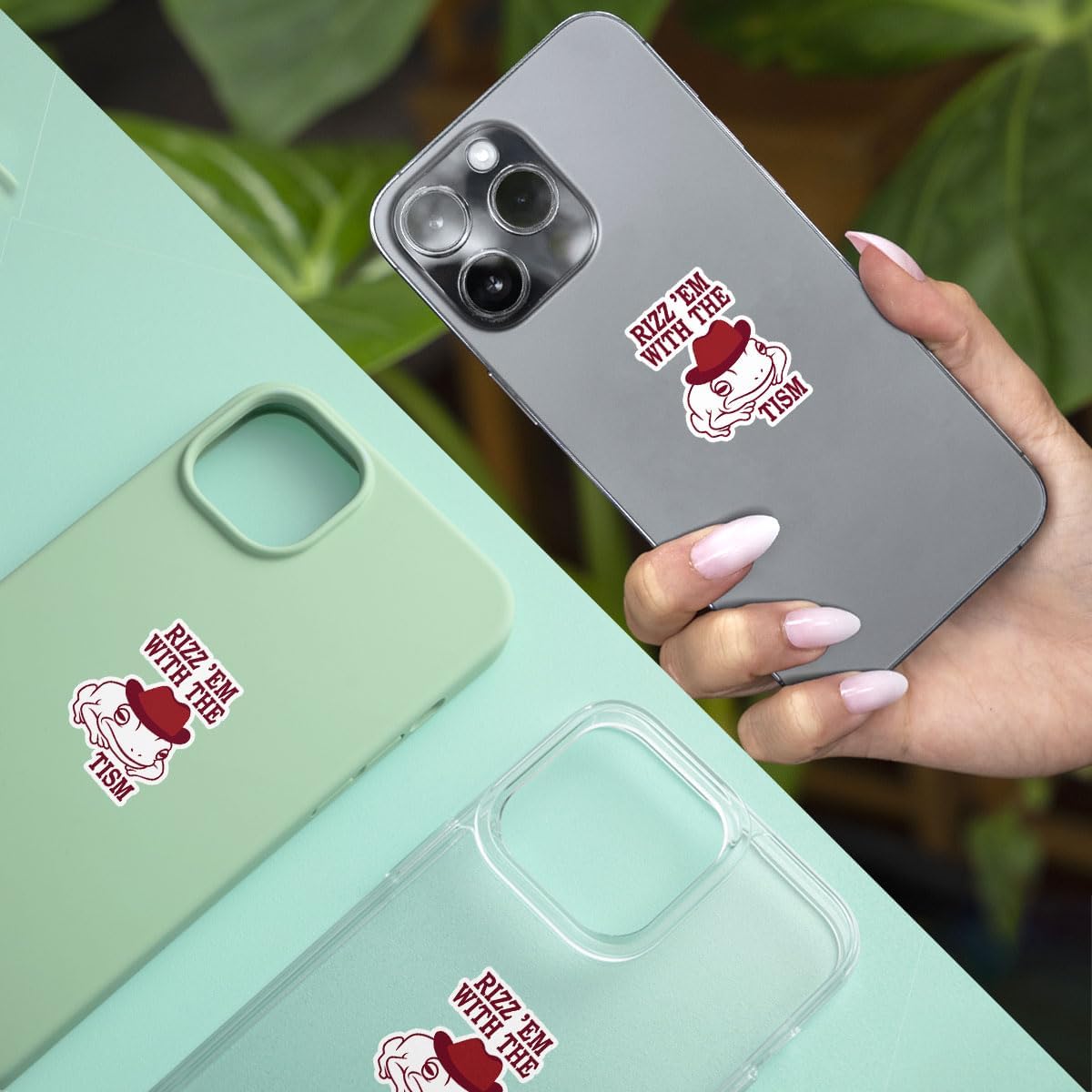 3Pcs Rizz 'Em with The Tism Sticker Meme Frog Rizz Em with The Tism Sticker Cowboy Frog Rizz 'Em with The 'Tism rizz Stickers Rizzem with The Tism Decal for Laptop Bottle Phone Car Hard Hat 3"