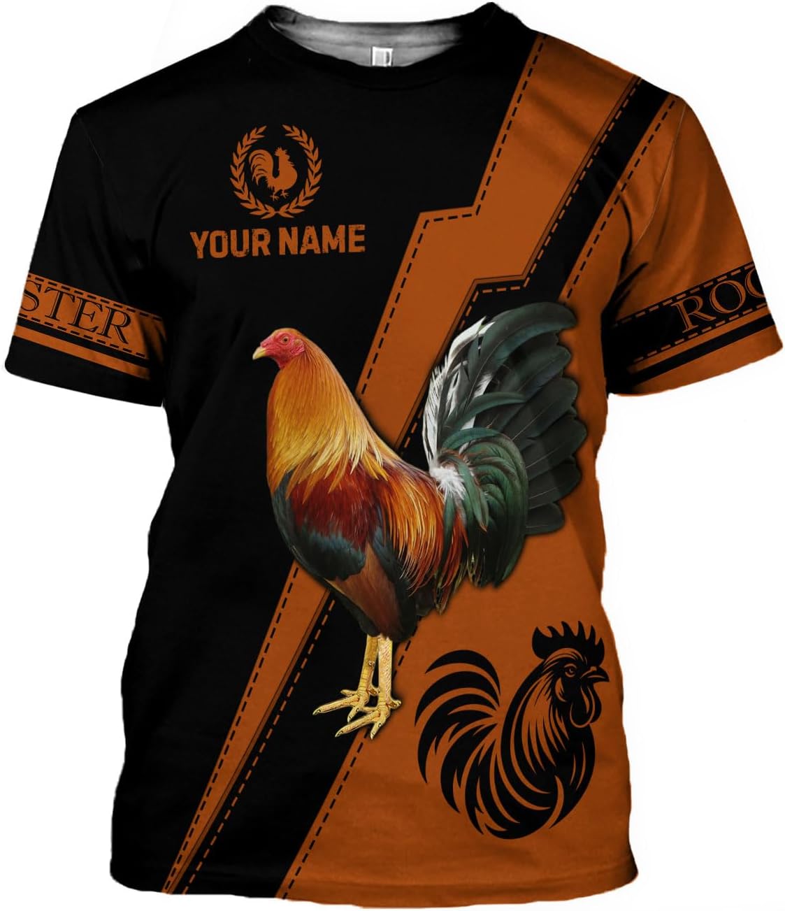 Mostefy Personalized Name Rooster Shirt 3D, Rooster Shirts for Men, Chicken Tshirts Shirts for Women, Funny Chicken Shirts