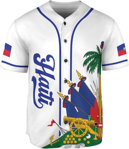 Personalized Name Haiti Baseball Jersey, Haitian Baseball Jersey for Men Women, Haitian Pride Jersey Shirt