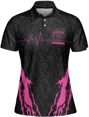 Personalized Bowling Shirts for Women, Custom Name Women Bowling Jersey, Ladies Bowling Polo Shirt for Team