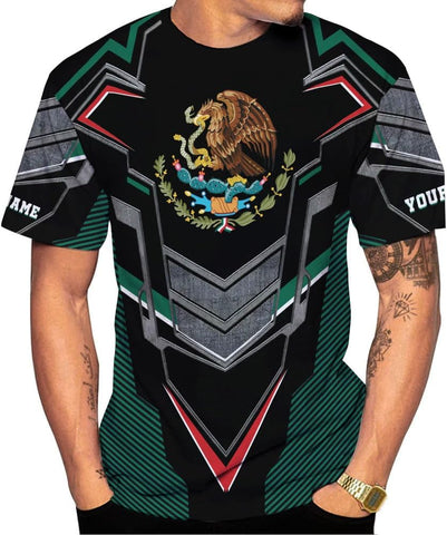 Mostprints Personalized Name Mexican Shirts for Men 3D, Customized Mexico Shirts for Men, Mexico Shirts for Women Mexico Shirt1