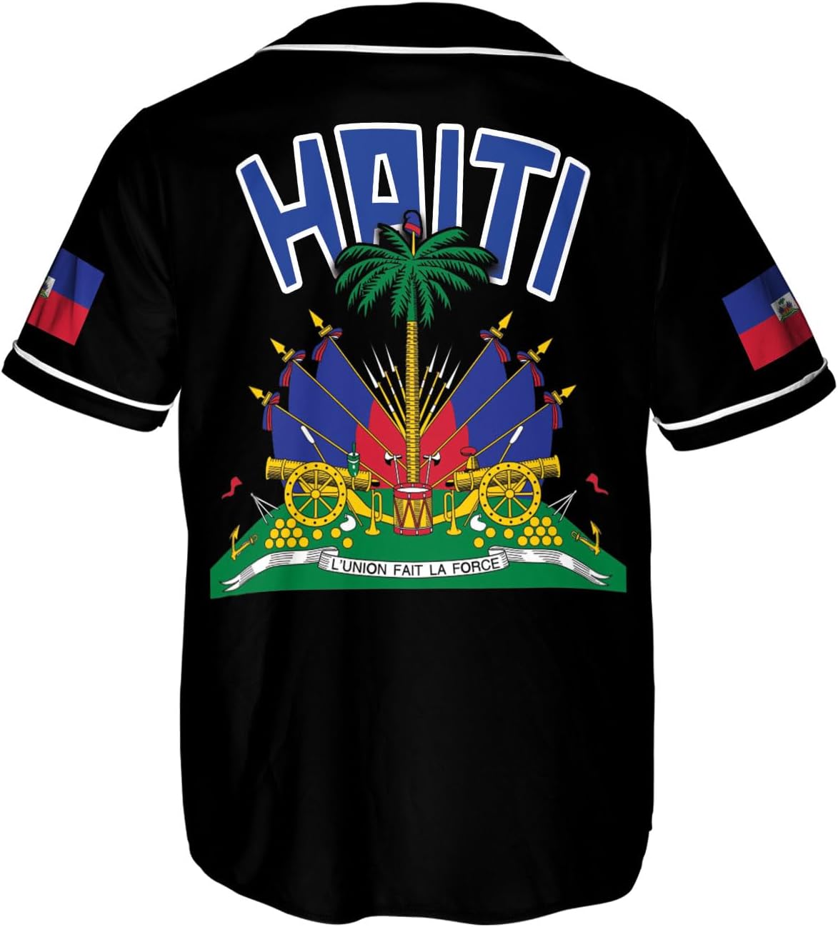 Ligthuy Personalized Name Haiti Baseball Jersey, Customized Haitian Baseball Jerseys for Men Women Haitian Flag Shirt 3D