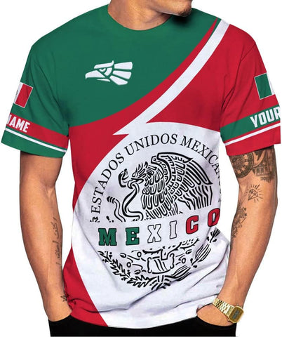 Mostefy Personalized Name Mexican Shirts for Men 3D, Customized Mexico Shirts for Men, Mexico Shirts for Women Mexico Shirt
