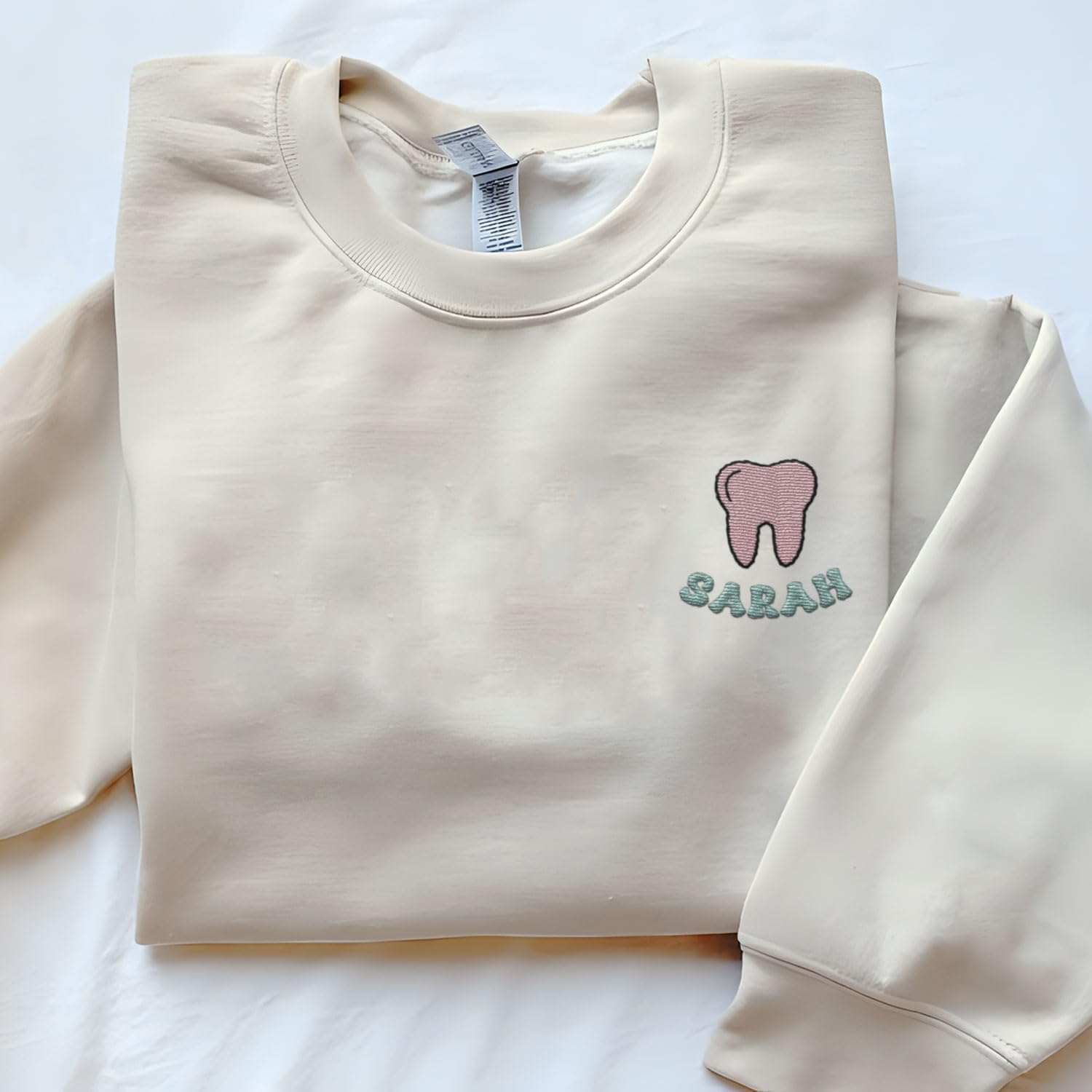 Custom Dental Dentist Sweatshirt Assistant Embroidered Gift Hygienist Long Shirt Sleeve Crew Design Hoodie Pullover Top Women