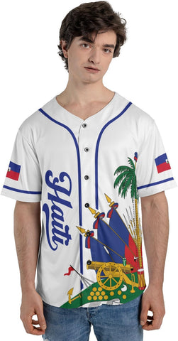 Personalized Name Haiti Baseball Jersey, Haitian Baseball Jersey for Men Women, Haitian Pride Jersey Shirt
