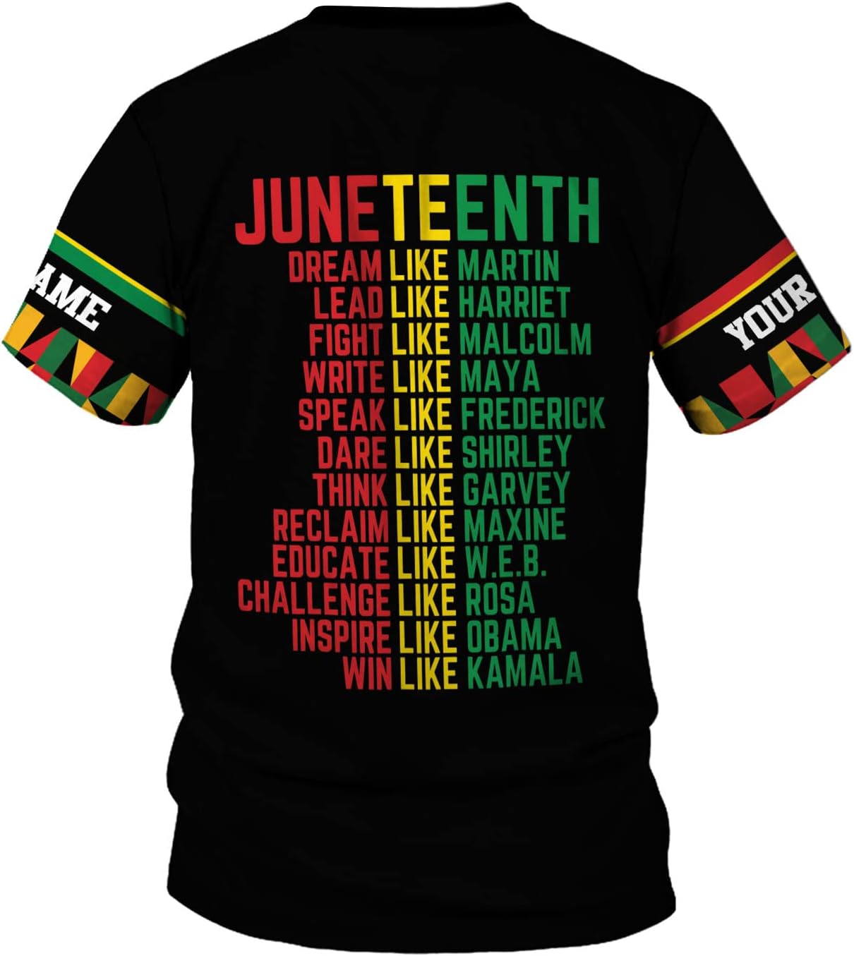 Mostprints Personalized Juneteenth Shirt 3D, Juneteenth Shirts Women Gift, Customized Name Juneteenth Shirts for Men S-5XL