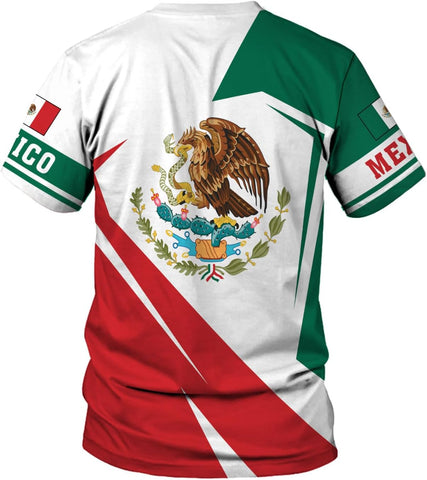 RoyalBro Personalized Mexico Shirts, Camisas De Mexico, Mexico Shirts for Men, Mexican Flag Jersey Shirt Mexico 3D Shirt