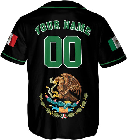 Mostefy Personalized Mexico Baseball Jerseys Mexican Eagle & Flag Shirt for Teams, Mexico Shirts for Men & Women Size S-5XL1