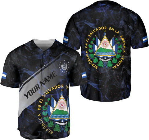 Personalized Name El Salvador Baseball Jersey Shirt El Salvador Flag Shirt Men Salvadorans Pride Jersey El Salvadoreña Tshirt