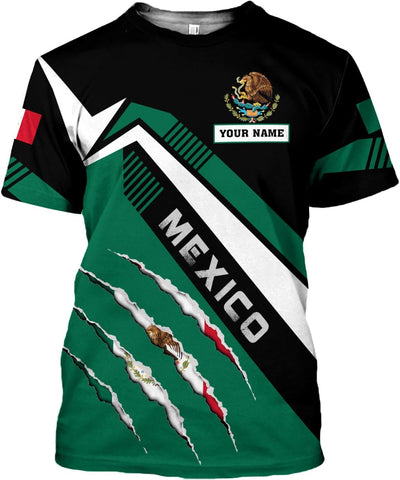 Rivelus Personalized Name Mexican Shirts for Men, Customized Mexico Shirts for Men, Mexico Shirts for Women Mexico Shirt