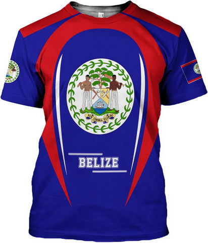 Personalized Belize Shirt for Men and Women, Coat of Arms of Belize Flag Flag Shirt, Belizean Country Flag Gift