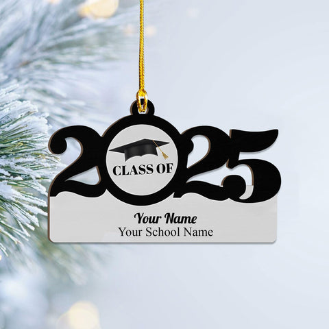 Piratify Personalized Graduation Ornament, Class of 2025 Christmas Ornament Gifts for Friends, Graduate College High School, Senior Keepsake Ornaments, Tree Hanging Decorations (Graduation 6)