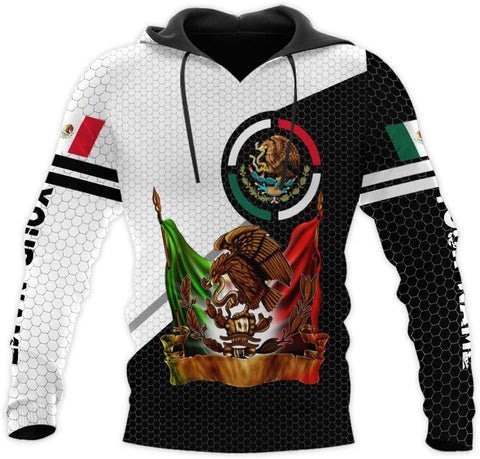 Personalized Name Mexican Hoodie 3D, Customized Mexican Hoodies for Men, Unisex Mexico Hoodie,Mexico Hoodies for Men1 (Multi 7)