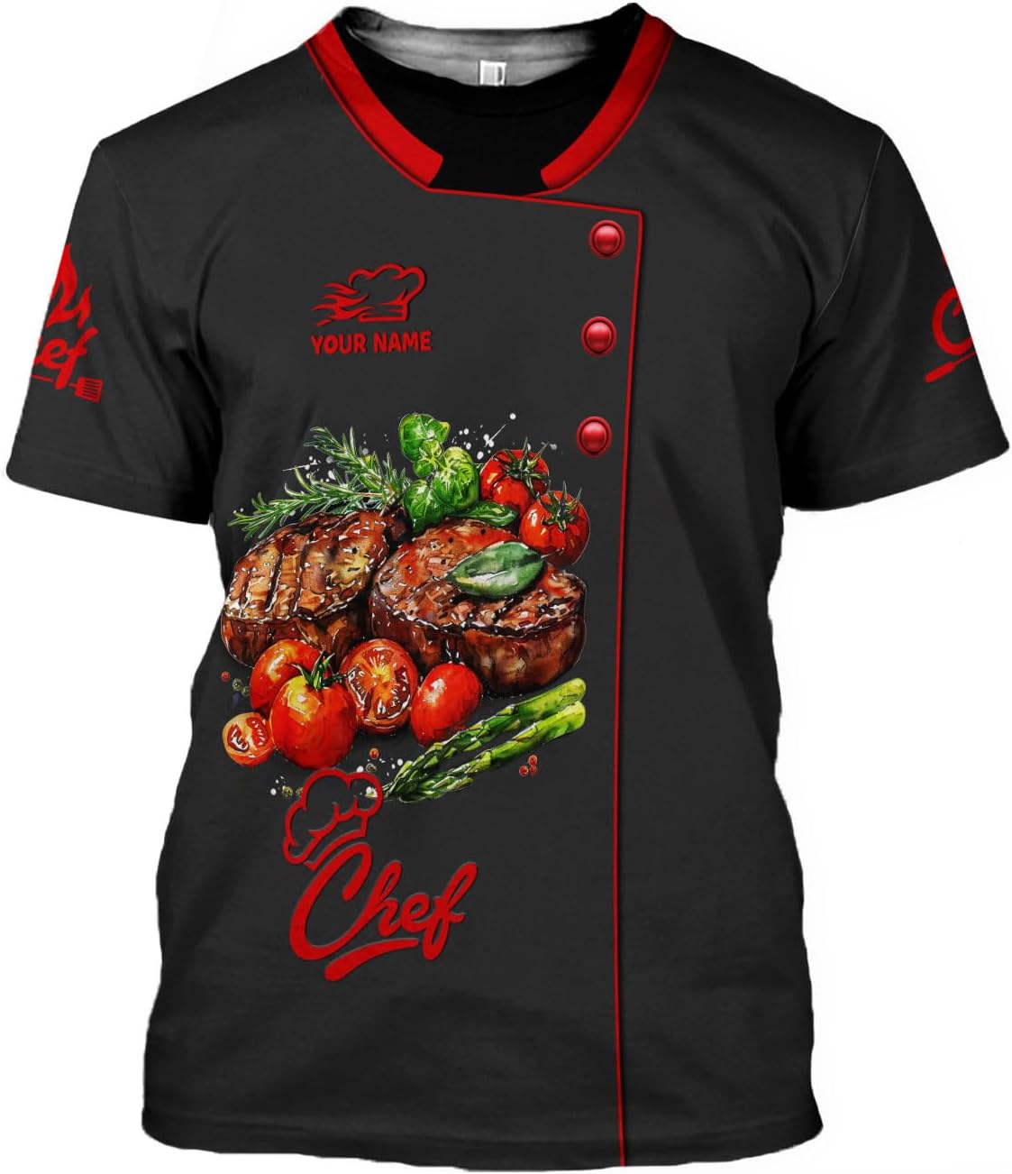 Custom Personalized 3D Chef Shirt Gifts for Lover