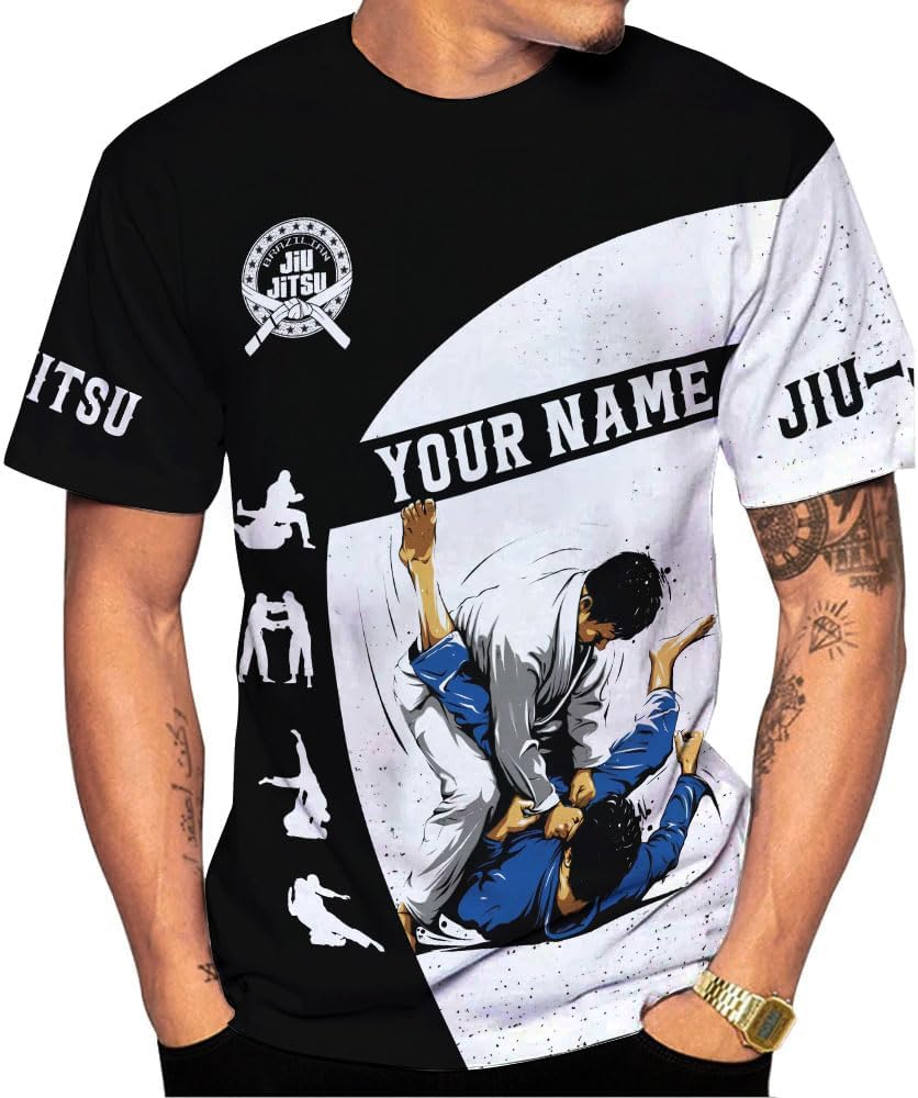 Personalized Jiu Jitsu 3D Shirts for Men, Women Jiu Jitsu Shirt, Jiu Jitsu Gifts, Jiu Jitsu T Shirt, Jujitsu Gifts (HD295)