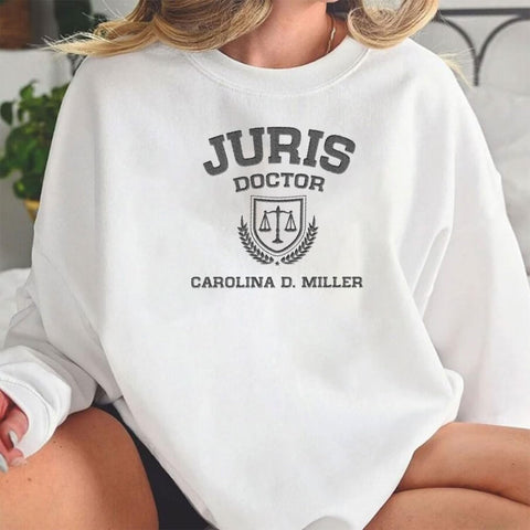 Suseaz Embroidered Lawyer Sweatshirt, Lawyers Tshirt, Law Student Shirt, Law School Graduate Gift For Attorney Sweatshirt Tee