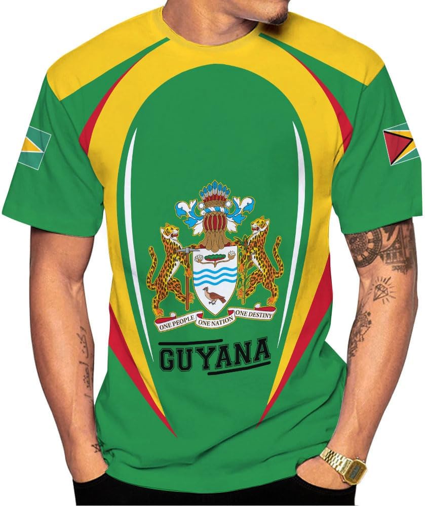Personalized Name Guyana Shirts for Men and Women,Guyana Flag Funny Patriotic T-Shirt, Guyanese Pride Flag Shirt