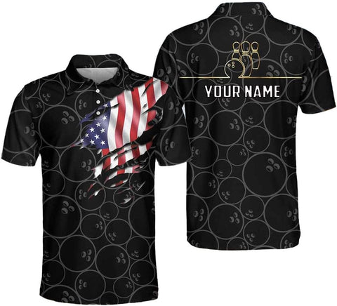 Custom 3D Bowling Polo Shirts for Men and Women Personalized Team Name Gift Unisex Customized Bowling Short Sleeve Polo Shirt