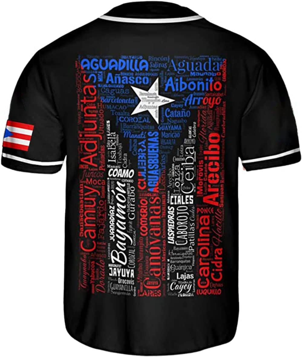 RoyalBro Personalized Puerto Rico Baseball Shirt - Custom Team Name, Puerto Rican Baseball Jersey for Men