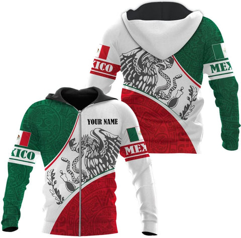Personalized Name Mexican Hoodie 3D, Customized Mexican Hoodies for Men, Unisex Mexico Hoodie 3D, Mexico Hoodies for Men, Mexico Flag Gift for Women, T Shirt, Zip Up Hoodie, Sweatshirt HD27