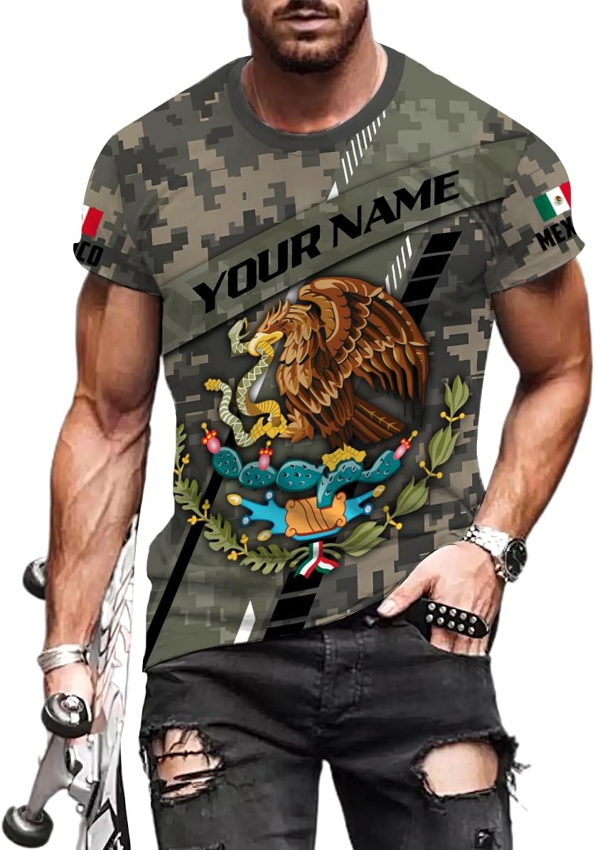 Mostefy Personalized Name Mexican Shirts for Men 3D, Customized Mexico Shirts for Men, Mexico Shirts for Women Mexico Shirt