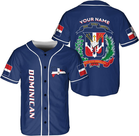 Podagree Personalized Dominican Republic Baseball Jersey Shirt,Team Name Republic Dominicana Baseball Jersey for Men,Women