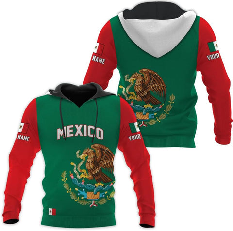 HomeDesign Custom Mexico Shirts Personalized Name Mexican 3D Flag Shirt for Men Women Aztec Unisex US Eagle Pride Camisas