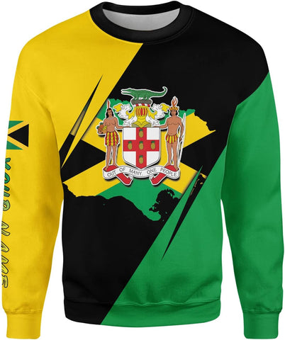 Personalized Jamaica Shirt Custom Jamaica Flag Lion Hoodie for Men and Women, Jamaican Pride Hoodie, Jamaicana Hoodie