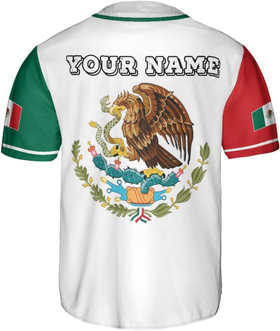 Royal Fight Personalised Mexico Baseball Jersey, Custom Name Number for Men Women Mexico Baseball Jersey Mexicano Shirt S-5XL