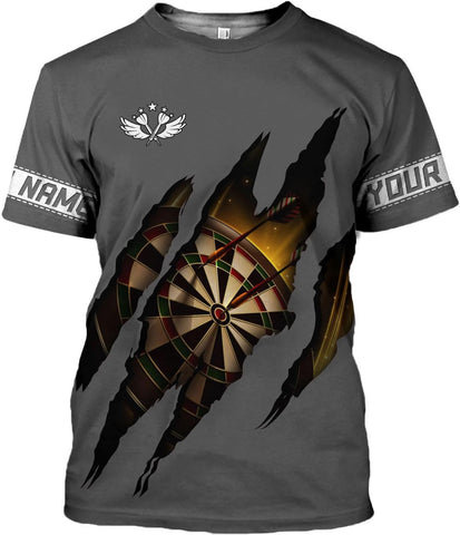 HomeDesign Personalized Dart Shirts, Darts Shirts for Men, Dart Jerseys for Teams, Dartboard Players Shirt Darts Board Gift