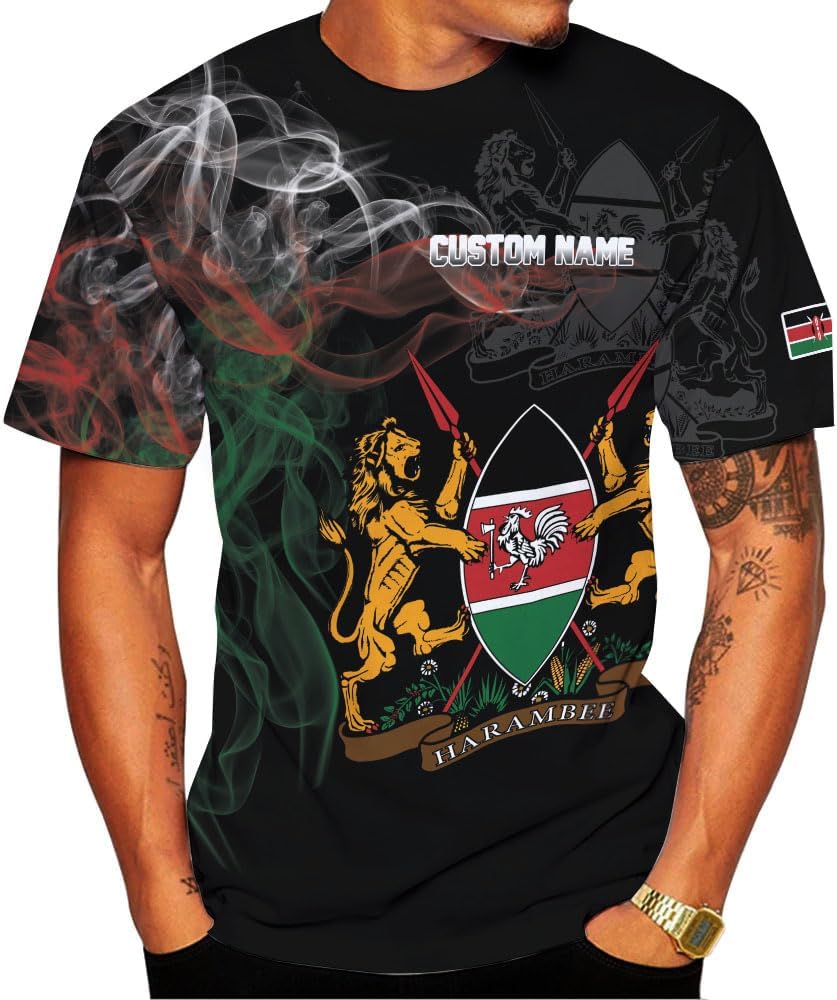 Personalized Kenya Flag 3D Shirts - Kenyan Pride Gift
