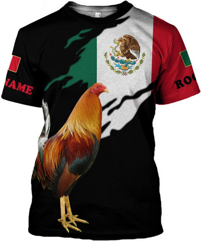 Mostprints Personalized Name Mexican Shirts for Men, Rooster Mexico Shirts for Men, Mexico Shirt Eagle Flag Mexican Eagle 1