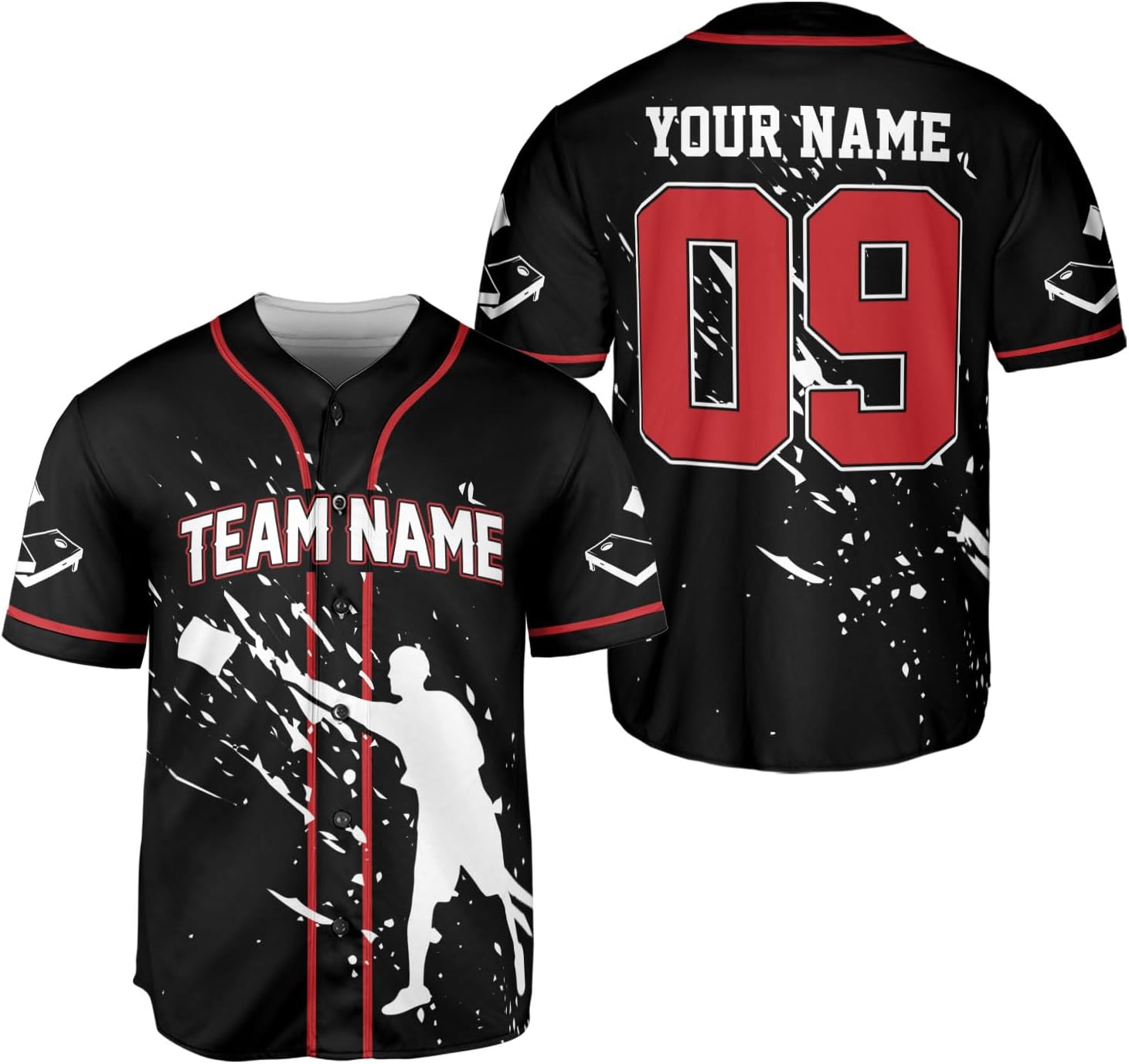 Royal Fight Personalized Cornhole Baseball Jersey Cornhole Toss Like A Boss Baseball Shirts Funny Cornhole Jerseys Men Women