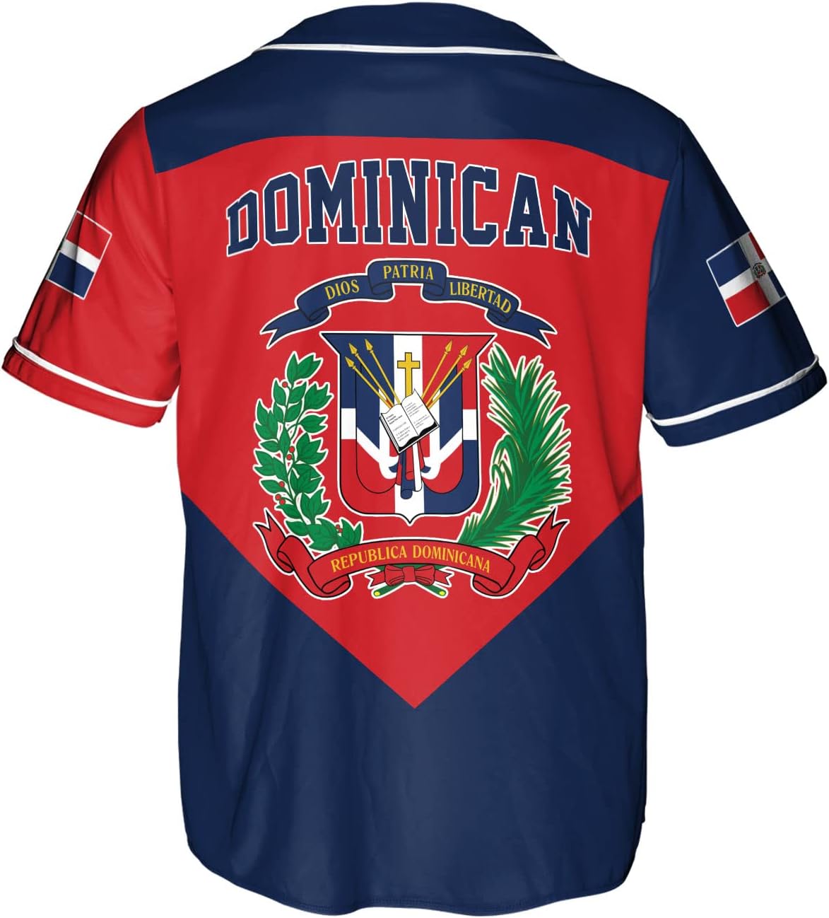 Leprints Personalized Dominican Republic Baseball Jersey Shirt,Team Name Republic Dominicana Baseball Jersey for Men,Women
