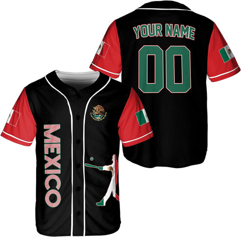 RoyalBro Personalized Mexico Baseball Jersey, Mexican Jersey for Men & Women, Mexican Flag Jersey, Mexico Shirt Camisa