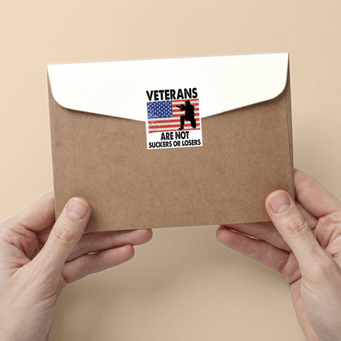 (3 Pcs) Veterans are Not Suckers Or Losers Sticker, Funny Political Sticker Adult Humor Anti Trump Bumper Stickers - Stickers for Laptop Water Bottle Phone Car Window Helmet Vinyl Stickers 3 Inches