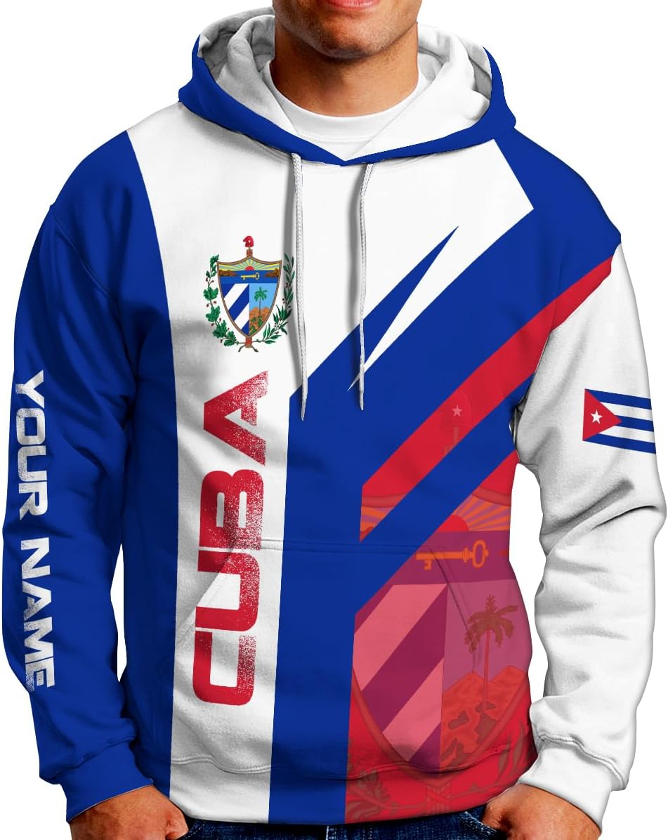 Ligthuy Personalized Name Cuba Shirt 3D, Cuban Tshirts for Men and Women, Cuba Flag Shirt, Sweatshirt, Hoodies, Zip Hoodies