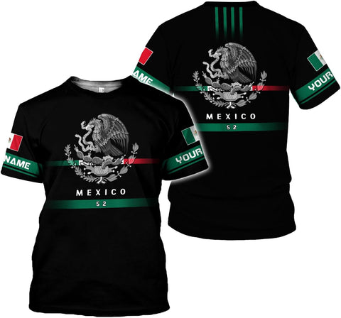 Rivelus Personalized Name Mexican Shirts for Men, Customized Mexico Shirts for Men, Mexico Shirts for Women Mexico Shirt