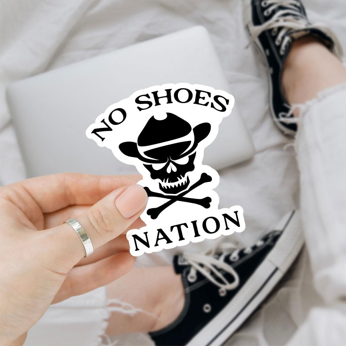 (3Pcs) Cowboy Skull Bumper Stickers, Pirate Skull with Cowboys Hat Sticker, Cowboys Decal, Skulls Sticker - Stickers for Laptop Water Bottle Phone Car Window Helmet 3"