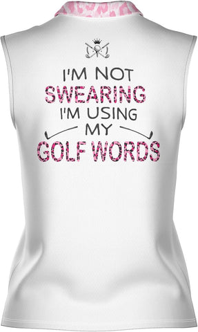 Podagree Personalized Golf Polo Shirts for Women Sleeveless with Collar, Funny Shirts for Women, Ladies Sleeveless Golf Shirt