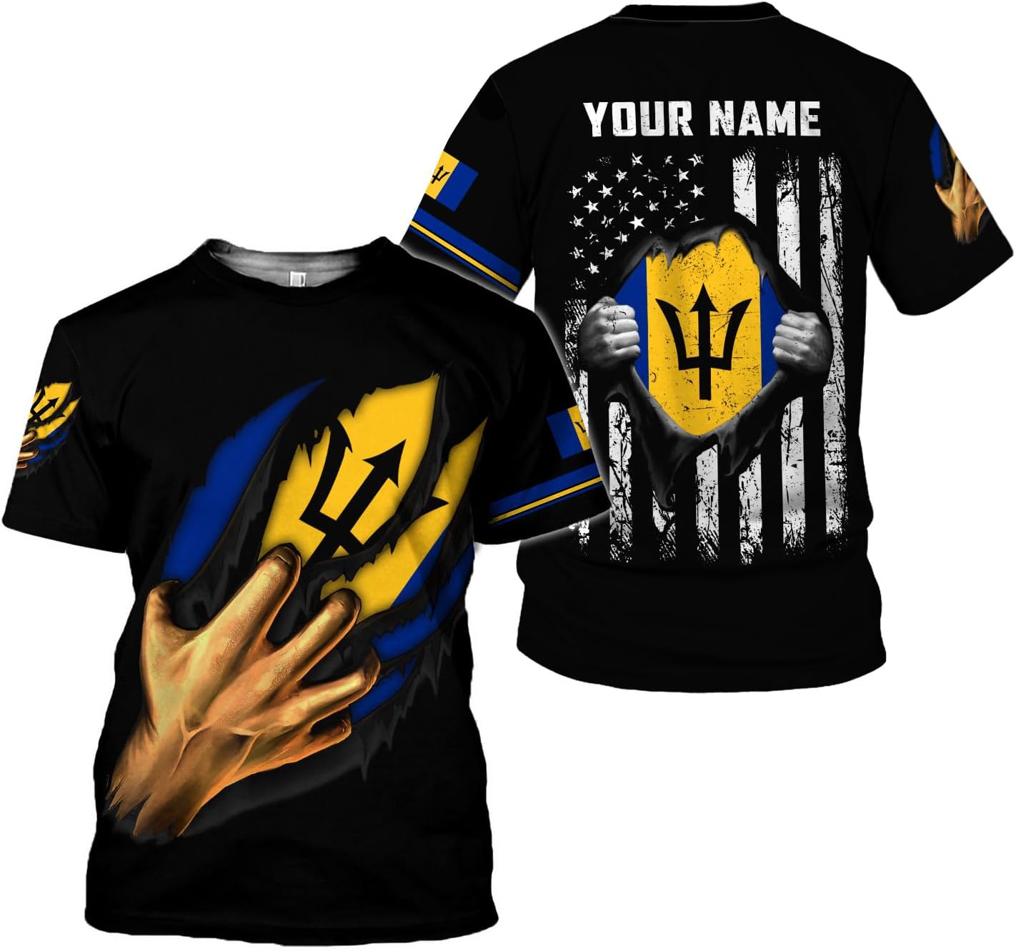 Parvii Personalized Barbados Shirts for Men & Women, Barbados Flag Shirt Barbados Tshirt, Barbados Shirt Barbados Souvenirs