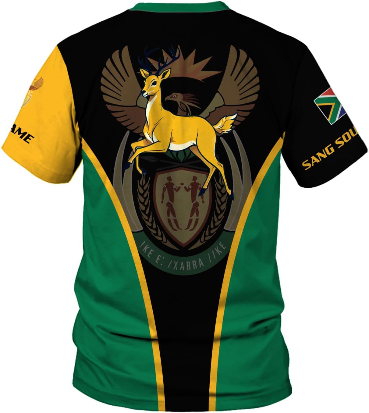 MoonArt Personalized South Africa 3D Shirt, African Pride T-Shirt, South Africa African Flag National Tshirt South African