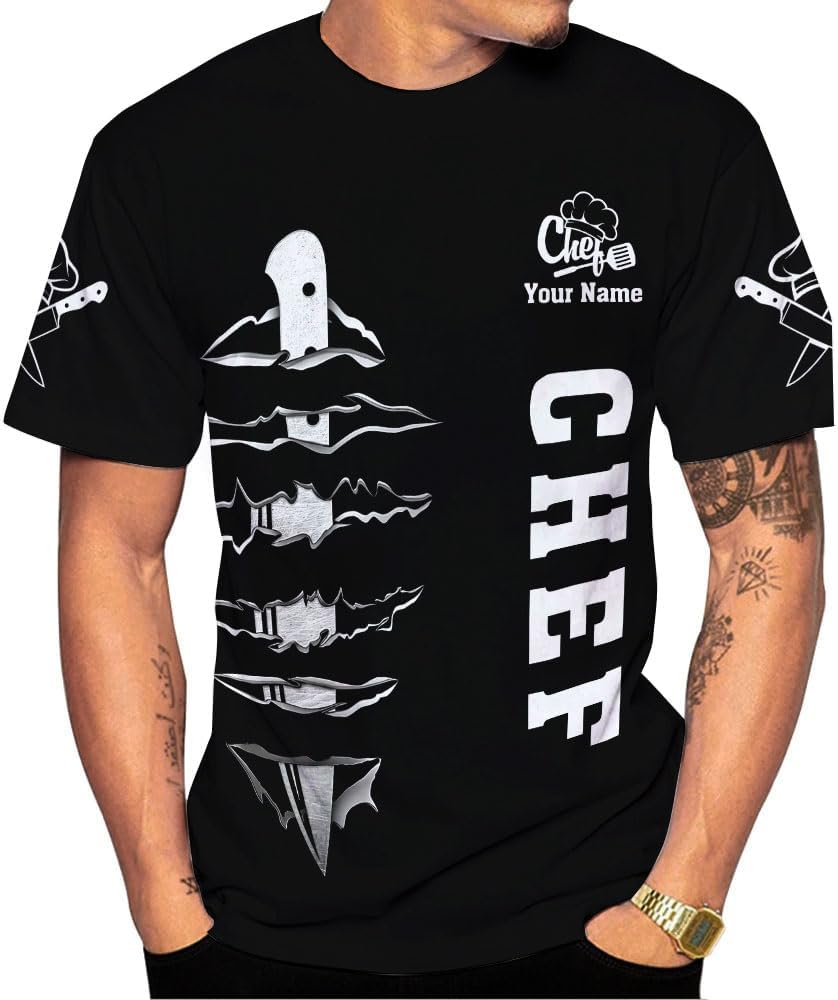 Personalized Chef Shirt, Chef Shirts for Men Chef Shirts for Women, Chef Clothes Gifts for a Chef, Chef Tee Shirts (HD341)