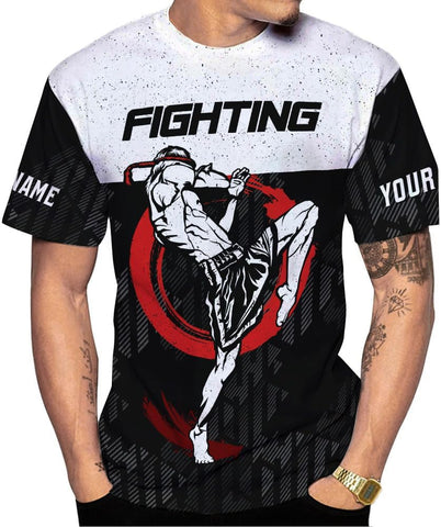 MAPrints Personalized Name Muay Thai Pride Shirt for Men