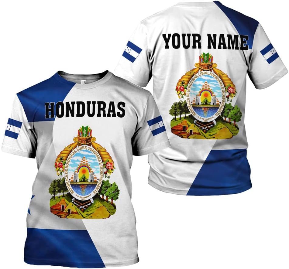 Personalized Honduras Shirt Camisa Honduras Hombres Honduras Shirts for Men & Women, Honduran Pride T Shirt Honduras T Shirt